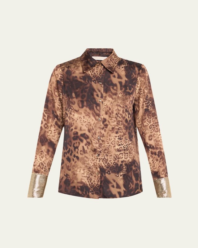 Chrystal Leopard-Print Shirt